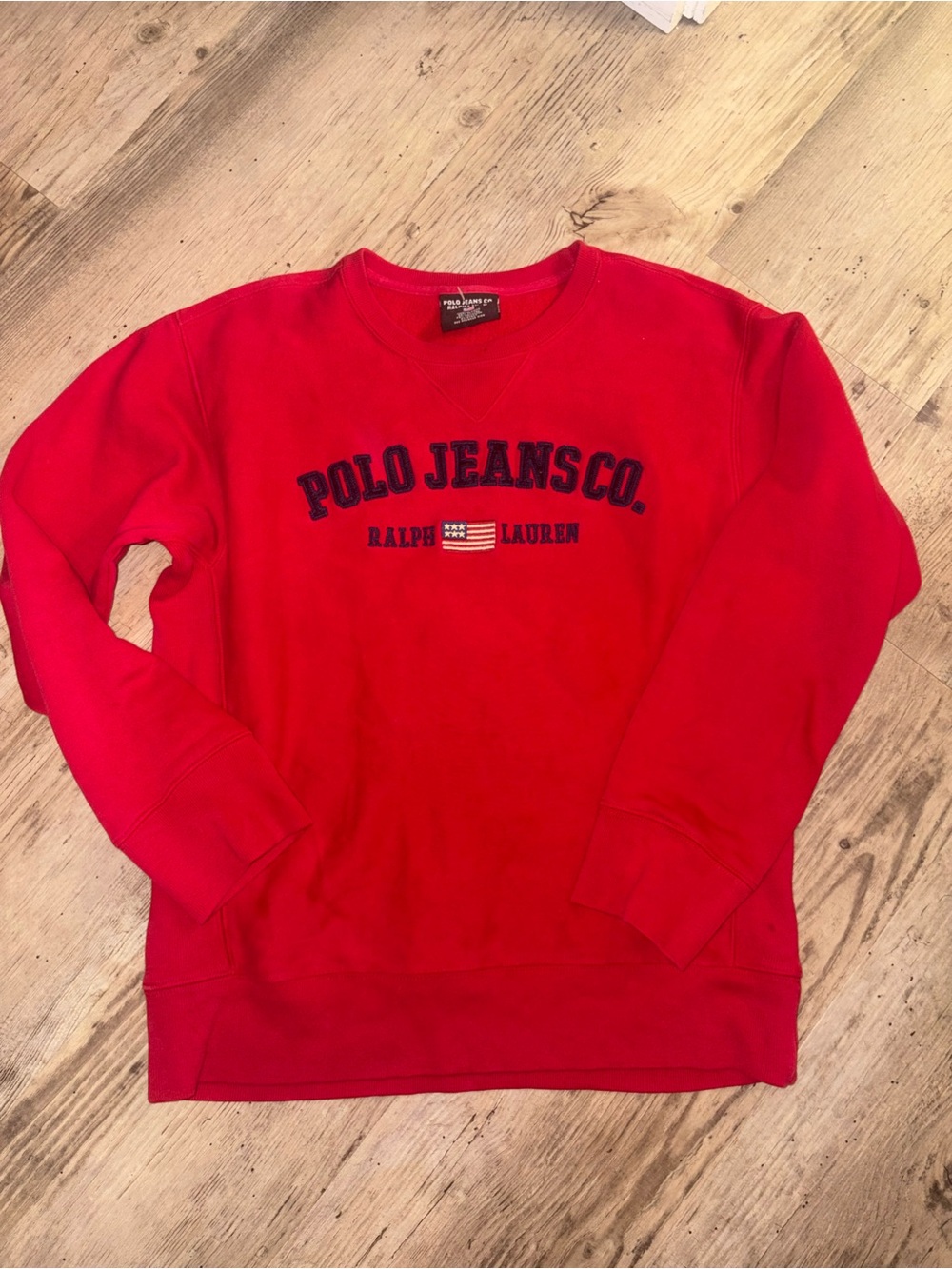Polo by Ralph Lauren Red Crewneck Sweatshirt with Logo